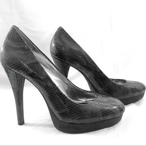 Calvin Klein Sydney Snakeskin Heels